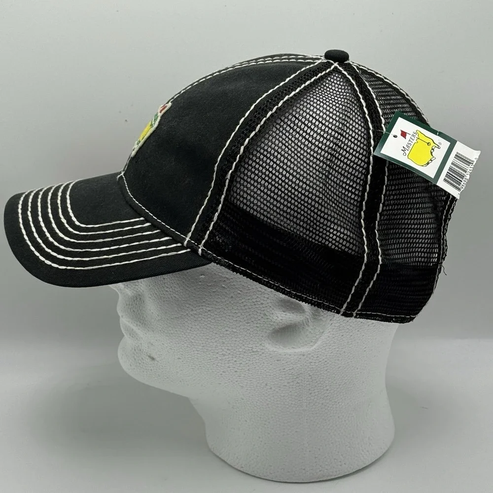 Masters Tournament Augusta National Golf Trucker Hat Black Mesh Snapback NWT